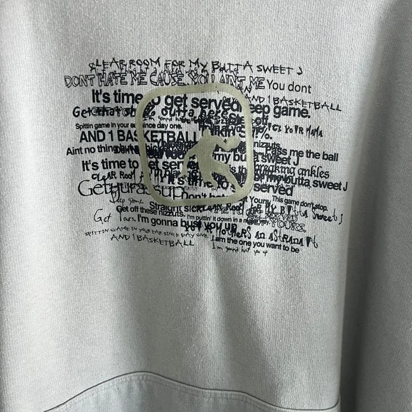 Gray Hoodie with Embroidered Detail - Picture 2 of 6